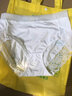 苏蔓枍3条装大码内裤女高腰收腹蕾丝性感包臀无痕冰丝牛奶丝女士三角裤 肤色+灰色+粉色 L （110-125斤） 实拍图