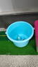 BAIWEN家用塑料水桶带盖塑料桶儿童小水桶盆桶美术画画水桶户外装水桶 1个6#4L无盖蓝色22*20CM 实拍图