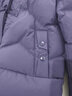 雅鹿中老年羽绒服女2025新款妈妈装短款连帽加厚老年人奶奶羽绒服外套 紫色（可拆卸连帽） 3XL （建议120-130斤） 实拍图