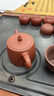 百年利永宜兴紫砂壶纯全手工原矿紫泥泡茶壶功夫茶具竹节汉铎一壶两杯套装 竹节汉铎 240ml 原矿紫泥 实拍图