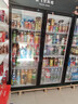 新飞（frestec）展示柜冷藏保鲜柜酒水饮料冰柜双开门冷藏柜酒店冷藏保鲜柜超市直冷玻璃门风冷无霜冰箱立式冷柜 大三门黑红上机1300L【4D风冷无霜】1.8米 实拍图