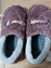 洁丽雅男士包跟棉拖鞋男秋冬季室内居家保暖家居加厚全包毛毛棉鞋女冬天 紫色【收藏加购优先发货】 40-41 (适合39-40码) 实拍图