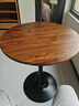 卓博圆桌餐桌子圆几边桌茶几咖啡桌会客洽谈接待桌BQT02胡桃色60cm 实拍图