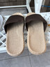 曼多贝尔四季棉麻拖鞋 轻简舒适居家时尚男款拖鞋6586栗棕42-43 实拍图