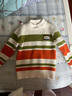 迪士尼儿童羊毛衫男童毛衣秋冬新款针织打底衫加厚小童宝宝韩版洋气 绿色 太阳条纹 100 建议2-3岁左右 晒单实拍图