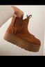 UGG秋季女士休闲舒适纯色厚底雪地靴烟囱时尚切尔西短靴 1134526 CHE | 栗色 36 实拍图