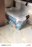 禧天龙塑料衣物收纳箱玩具整理箱30L 透明 1个装 不带轮 实拍图