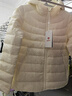 坦博尔轻薄羽绒服女短款连帽百搭休闲秋冬女士外套 浅云白 M(165) 实拍图