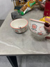 釉下彩可爱卡通碗碟套装家用高颜值陶瓷碗筷盘餐具 2碗2勺 4件套 实拍图
