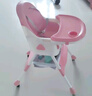 三条小鱼宝宝餐椅多功能可折叠便携儿童餐桌椅婴幼儿小孩可调节吃饭桌座椅 樱花粉【折叠+万向轮+调节】 实拍图