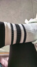 俞兆林5双袜子女士中筒袜条纹高帮长筒袜春夏季运动ins潮袜外穿配鲨鱼裤 实拍图