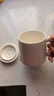 【采销推荐】羊脂玉瓷办公杯带盖过滤茶水分离咖啡花茶杯马克杯子 羊脂王办公杯(无内胆)-纯白 实拍图