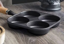 【大牌同款】章丘四孔铸铁煎蛋锅无涂层不易粘多功能早餐煎蛋锅 黑色17cm 铸铁四孔煎锅 实拍图