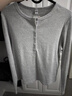 优衣库女装罗纹亨利领T恤/长袖修身短款内搭打底25新款479591 02 浅灰色 XL /165/92A 实拍图