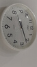 康巴丝（Compas）挂钟客厅 静音钟表客厅石英钟表挂墙时钟 C2866 白色 30.5cm直径 实拍图