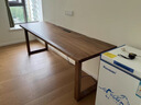 实木卧室大长条桌写字家用书桌办公工作台双人电脑桌台式电竞桌子 单桌实木口字腿结构*桌面需要开槽联系客服 长宽高120*60*75桌面4.6CM送货上门 实拍图
