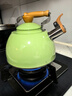 苏泊尔SUPOR 鸣笛不锈钢开水壶 复合底磁通烧水壶 2.5L绿色ES25TS01-G 实拍图