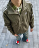 adidas情侣款复古风梭织立领夹克外套男女秋季阿迪达斯官方三叶草 岩层橄榄绿   XS   实拍图