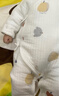 童泰婴儿衣服新生儿连体衣秋冬季夹棉保暖宝宝衣服纯棉蝴蝶哈衣2件装 黄色鸭梨 59cm 实拍图