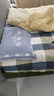 雅鹿a类全棉床笠单件180x200纯棉床单席梦思床垫床罩保护套单人床笠罩 蓝大格--A类母婴级 （水洗棉） 简约单床笠系列-- 180cm*200cm 实拍图