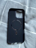 梵皓伊 磁吸碳纤凯夫拉纹理适用新款苹果15promax手机壳iPhone14pro亲肤感超薄防摔套17pro/16轻奢高级感 凯夫拉纹【高级黑】内置磁吸+磨砂碳纤维防指纹 iPhone16Promax 实拍图