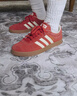 adidas「T头鞋」VL COURT复古休闲板鞋德训鞋男女阿迪达斯轻运动 浅猩红/暖香草色/黄色   37   实拍图