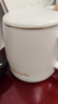 CLITON陶瓷马克杯大容量带勺盖咖啡杯牛奶杯早餐杯办公杯茶杯白色350ml 实拍图