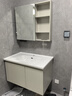 九牧（JOMOO）浴室柜 陶瓷一体盆抗菌洗脸盆柜组合冷灰90cm A2741-15LD-5 实拍图