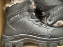 全洲狼 雪地靴男冬季新款东北棉鞋男大码抗寒防水加绒保暖轻便防滑靴子 黑色棉鞋-升级版 加绒 42 (260mm) 实拍图