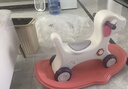 曼龙儿童摇马玩具婴儿摇摇马两用车小木马宝宝周岁生日礼物 奶油咖 实拍图