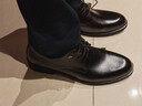 卡帝乐鳄鱼（CARTELO）英伦牛皮商务正装休闲男士低帮系带皮鞋男511  黑色 43 实拍图
