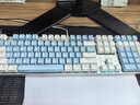 达尔优（dareu）EK815机械合金版键盘 有线键盘  电竞游戏键盘 多键无冲108键单光 女生 白色蓝色 茶轴 实拍图