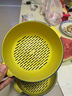 双层塑料洗菜盆沥水篮子厨房神器多功能客厅家用水果盘洗水果菜篮 青黄色 1个 实拍图