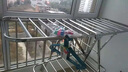 丽人 晾衣架翼型落地折叠不锈钢晒衣架阳台升降挂晒移动晒被架 高端不锈钢豪华款-1.6米加粗款 实拍图