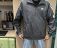 adidas情侣款复古风梭织立领夹克外套男女秋季阿迪达斯官方三叶草 深灰   L   实拍图