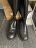 ZHR骑士靴女时尚V口显瘦长筒靴女不过膝百搭女靴 CQ12 黑色 35  实拍图