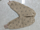 嘟嘟家【柔软厚实】儿童裤子秋冬款加绒宝宝冬装婴儿保暖裤女童男童棉裤 咖色小熊 110 实拍图