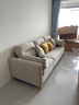 源氏木语布艺沙发现代简约客厅组合家具北欧小户型多色可选转角沙发 【砂砾白】三人位2.5m 实拍图