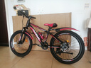 凤凰（Phoenix）儿童自行车山地车男女学生脚踏车6-15岁童车 霸道 黑红色 22寸 实拍图