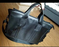 COWLEY KELLER商务公文包男士手提包头层牛皮大容量电脑包时尚通勤单肩包斜挎包 黑色【有侧袋】 大号15.6寸 40*13*29cm 实拍图