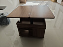 和暄实木可移动茶几家用折叠升降可储物边柜多功能带轮沙发边几小推车 乐成【中古色】 实拍图