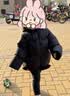 允儿妈【鸿基除尘绒】女童杜邦三防90白鸭绒羽绒服 宝宝冬季外套 墨色 现货 100 模特试穿 充绒量104.9g 实拍图