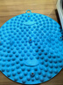 TEEIS德国指压板脚底按摩脚垫穴位疏通脚心仿鹅卵石圆形垫慢跑 烟雨蓝 【升级圆形直径55cm】 实拍图