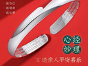 云金丽心经银手镯送女友999足银光面实心开口手环母亲节送妈妈生日礼物 心语【约40克,60mm】 实拍图