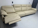 左右沙发简约客厅零靠墙电动功能皮艺沙发DZY6013 四右 象牙白 实拍图
