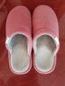 回力日系柔软情侣棉拖秋冬家居室内保暖棉鞋女款HL0006皮红40-41码 实拍图