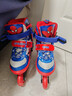 迪士尼（Disney）轮滑鞋儿童溜冰鞋男女童滑冰鞋初学可调直排蜘蛛侠旱冰鞋送礼物 实拍图