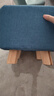 竹思乐实木布艺小凳子家用矮凳墩门口换鞋凳沙发凳成人休闲方凳 【加厚加固加大】天蓝色实木凳 实拍图