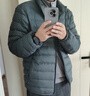 网易严选90鸭绒轻薄羽绒服保暖0压感排骨羽绒内胆防泼水蓄热抗菌外套 A款25秋冬90鲜绒立领-森野绿 L 实拍图