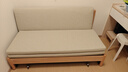 源氏木语实木沙发床现代简约多功能可折叠床北欧风小户型客厅两用双人沙发 1.55m山毛榉原木色(米白) 实拍图